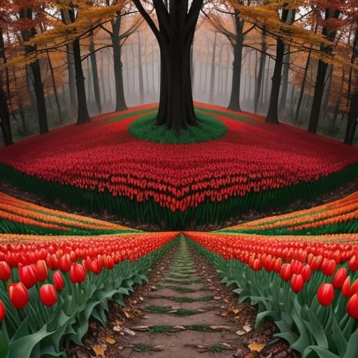 Tulip Forest Floor in Vivid Colors