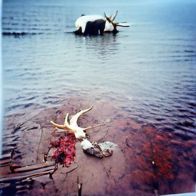 Lake Inari Finland: Dead Moose and Albino Reindeer