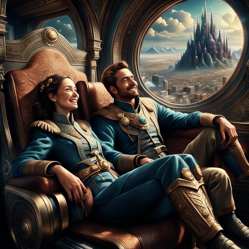 Couple Shares Dreams in Dramatic Digital Painting