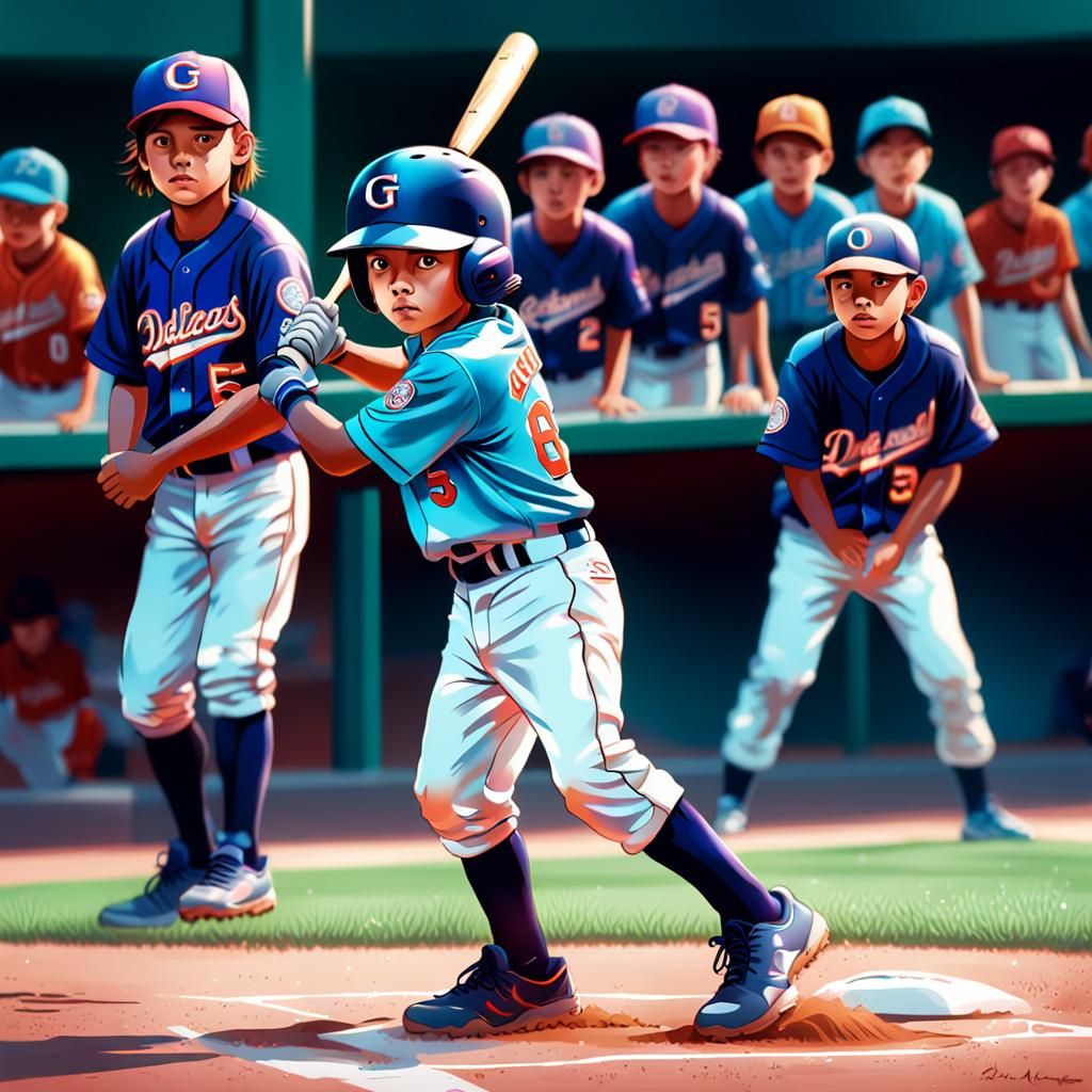 Hyperrealistic Little League Baseball in Astral Style