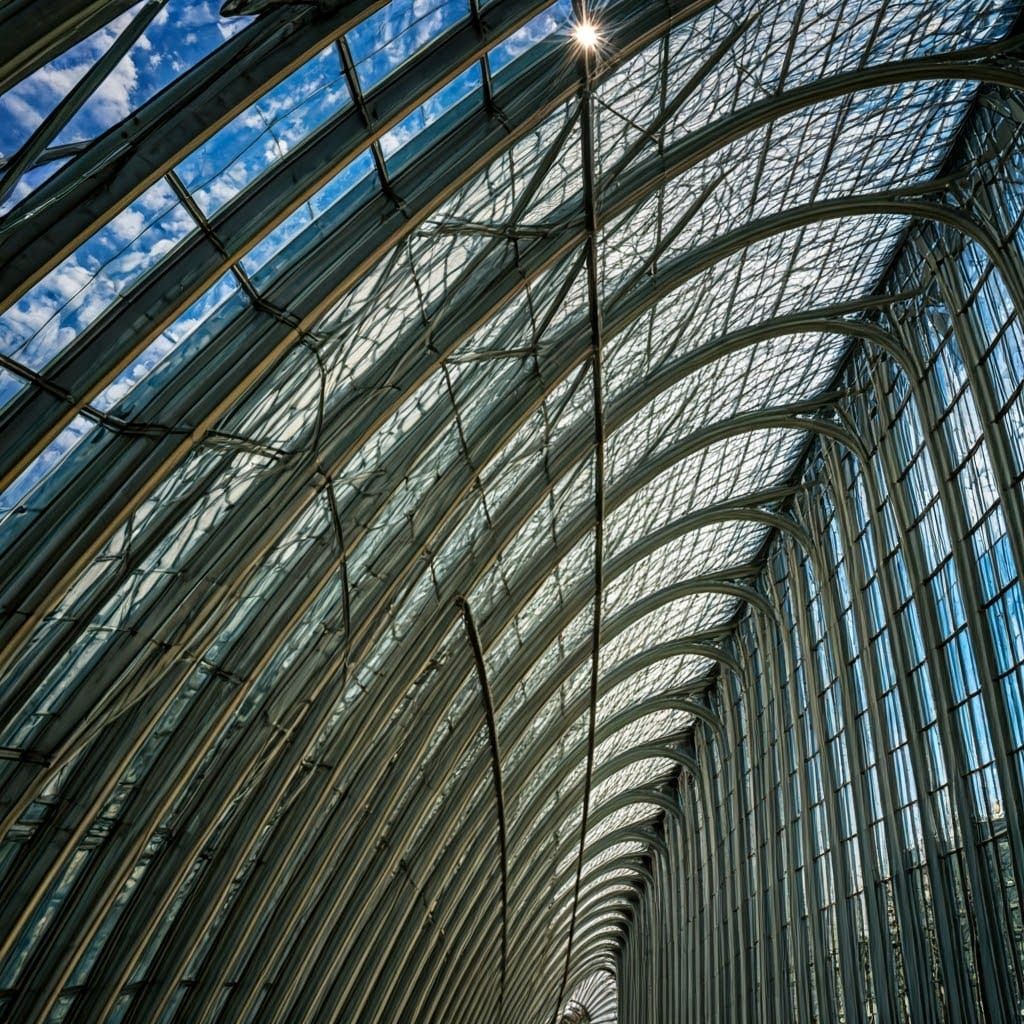 Reflective Chicago Sky Gate Sculpture
