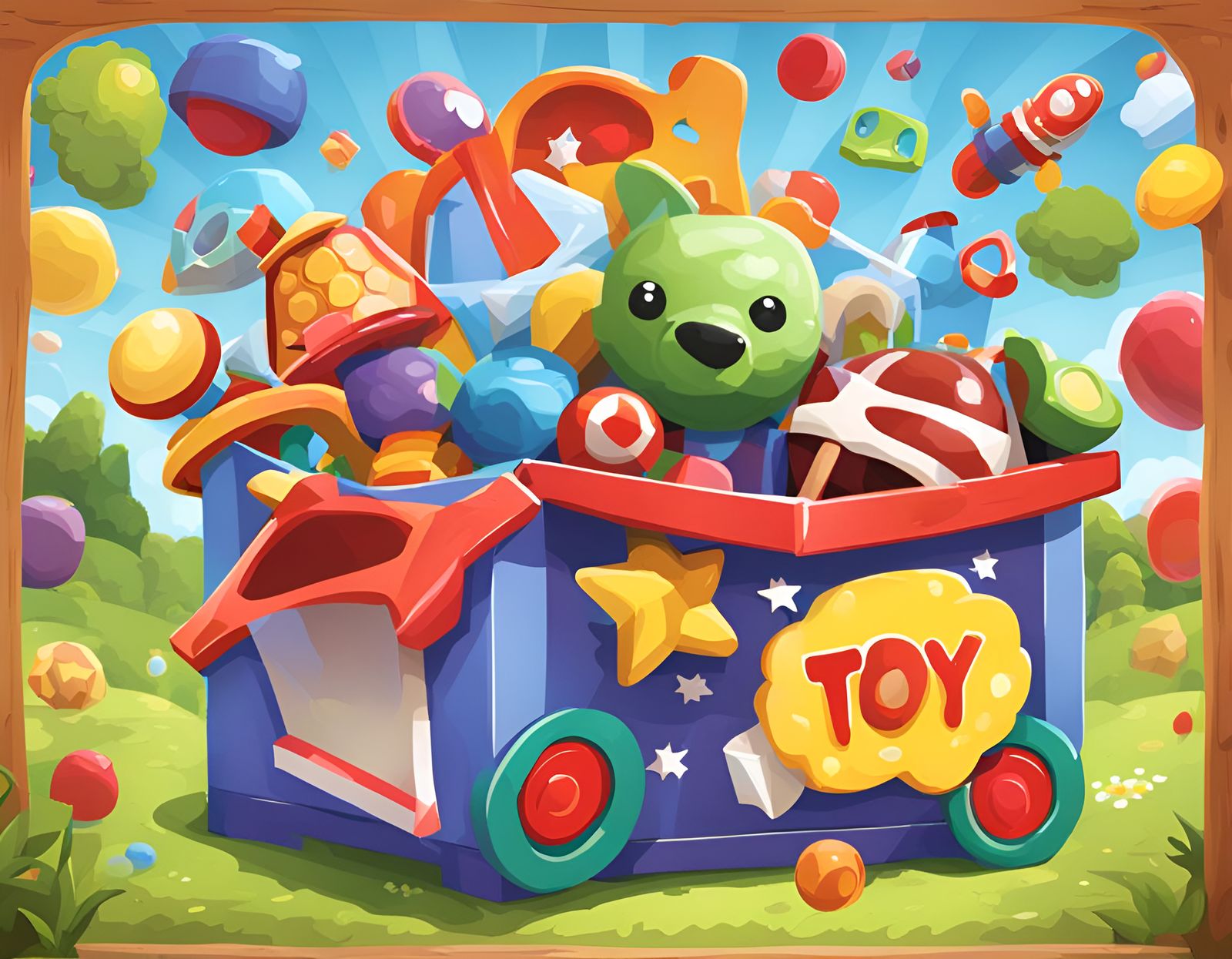AI Generated Toy Box Scene