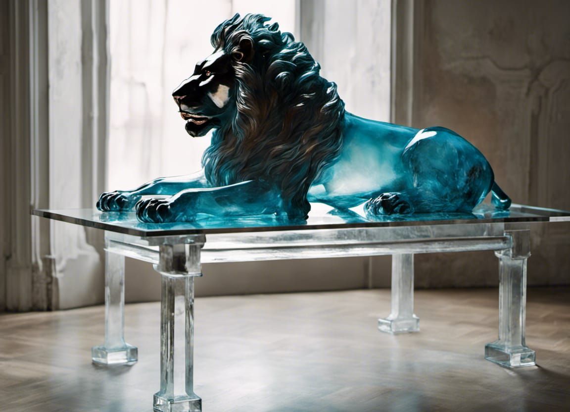 Blown Glass Lion