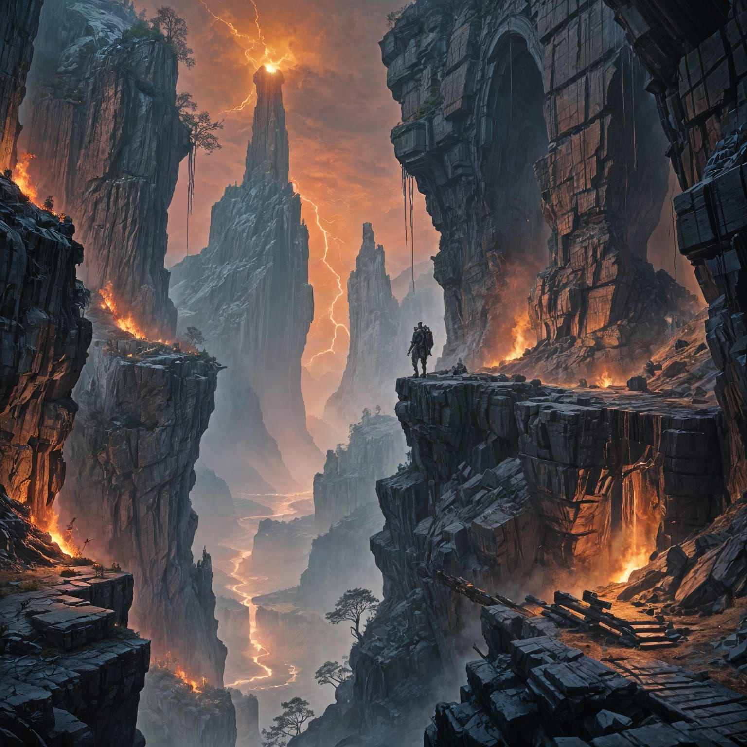 Fantastical Matte Painting with Intricate Detail
