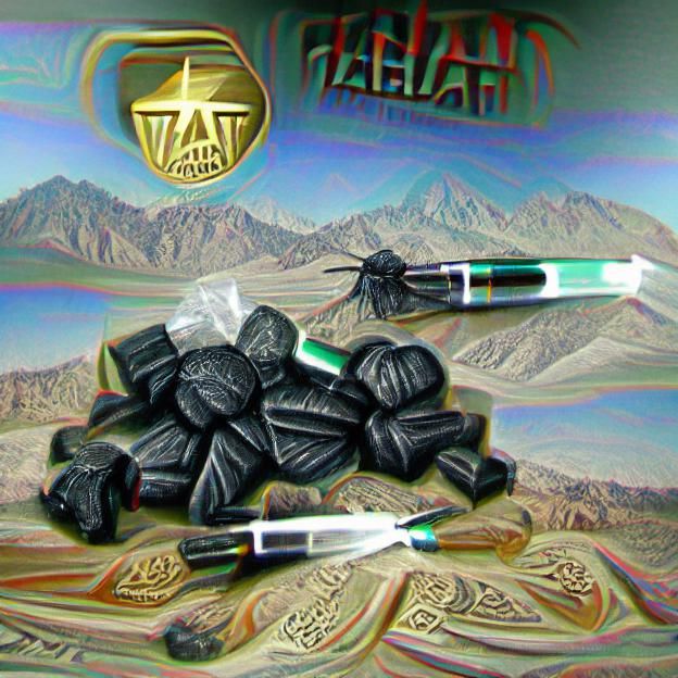 Art Deco Black Tar Heroin in 8K 3D