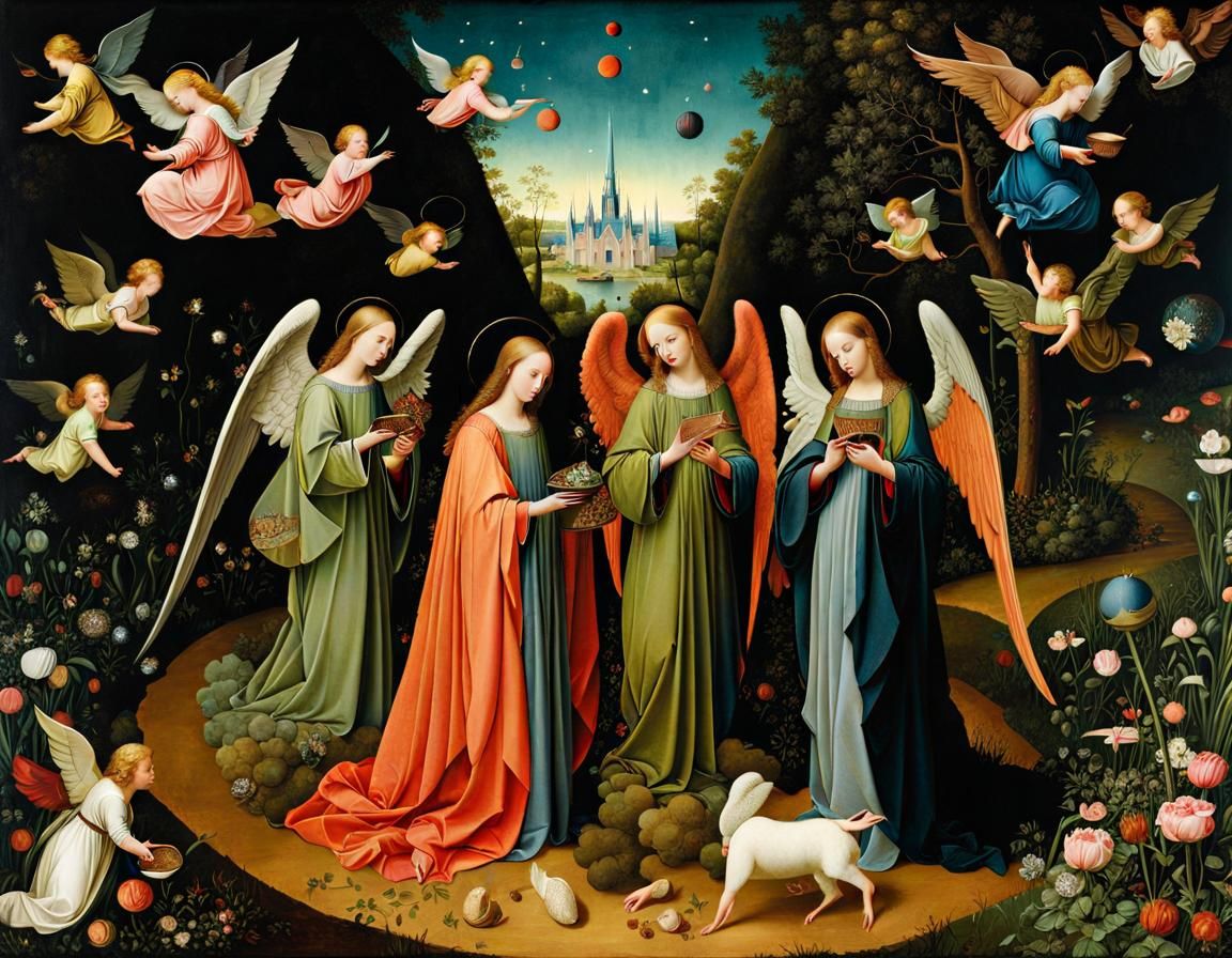 Angels in Dreamscape, Digital Matte Painting