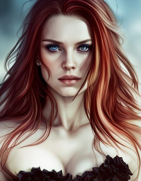 Detailed Hyperrealistic Fantasy Woman Portrait