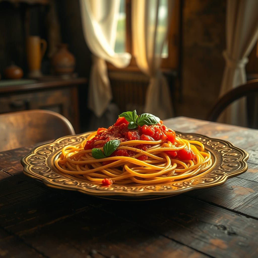 Surreal Italian Villa Scene, in Detailed Matte Painting Styl...