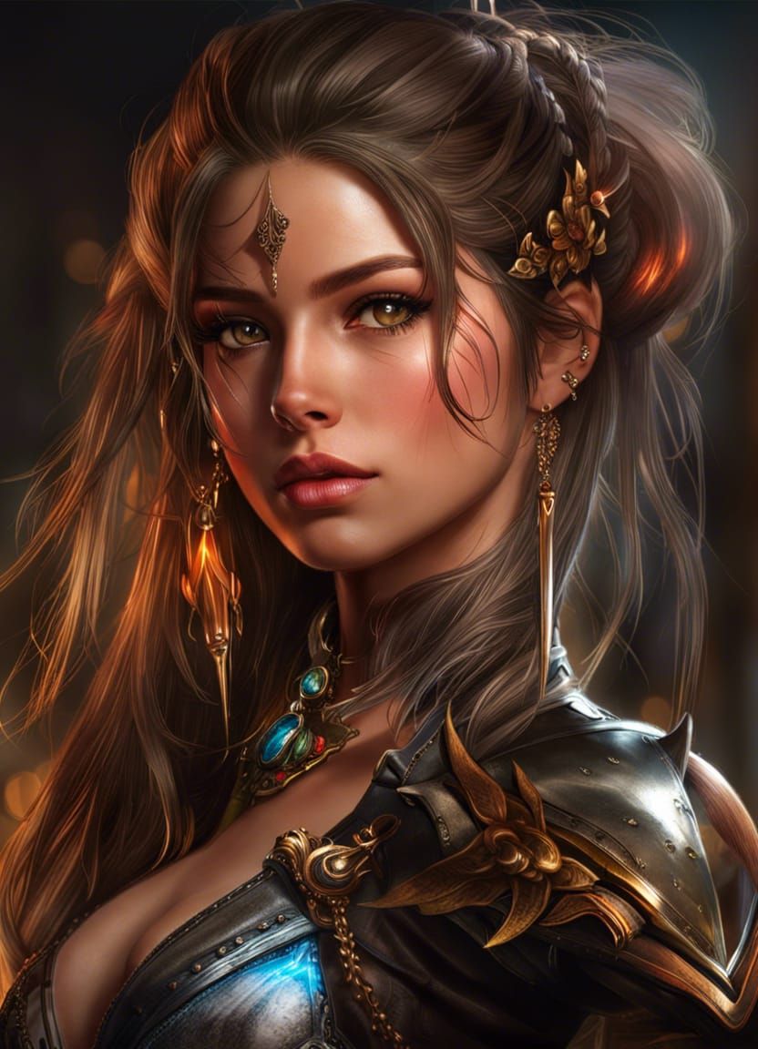 Anime-Style Princess Portrait with Dynamic Lighting