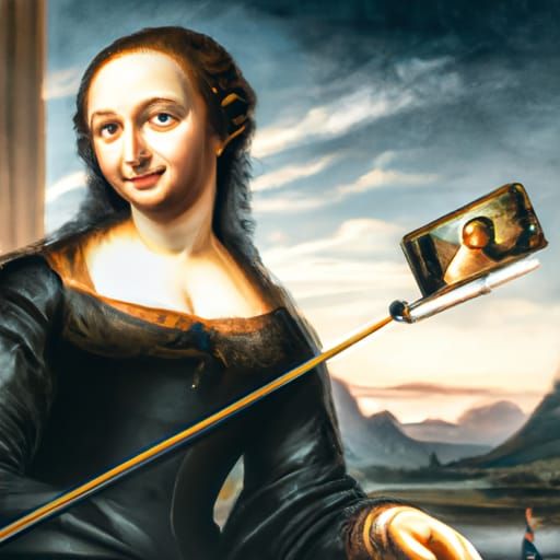 Mona Lisa Selfie: Epic Digital Painting