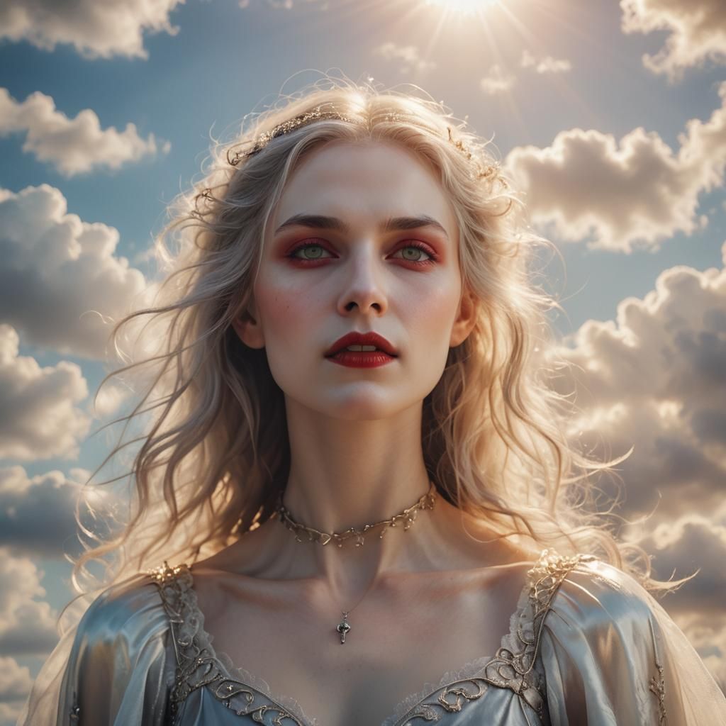 Ethereal Vampire in Sunlight, Romanticism Style