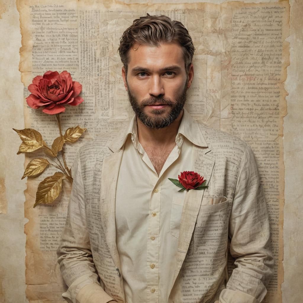 Paper Prince Portrait in Steampunk Fantasy Realism