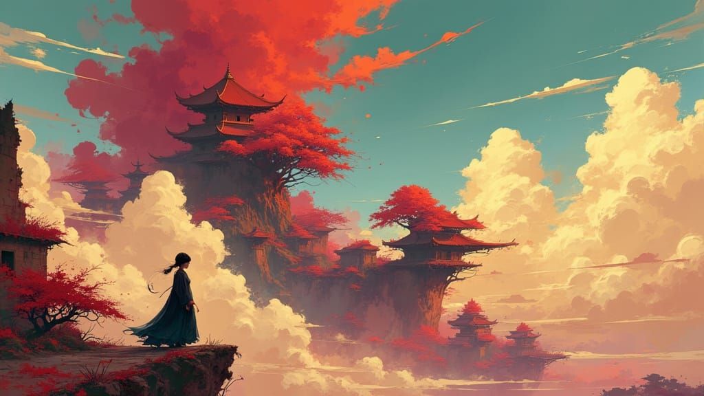 Vibrant Abstract Artwork in Neon Colors