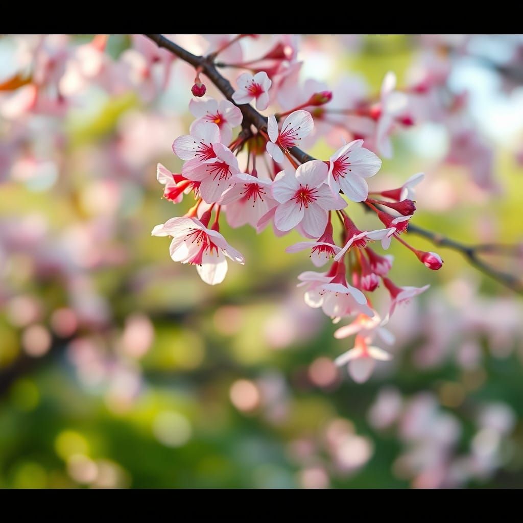Cherry Blossoms in Serene Spring Bloom