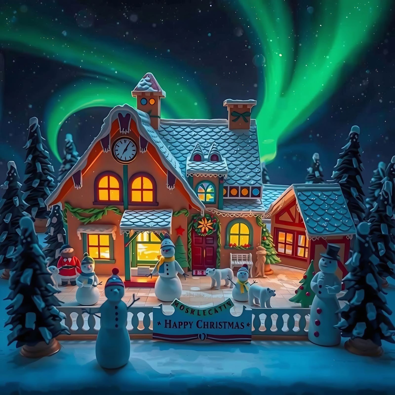 Festive Winter Fortress: A Christmas Wonderland