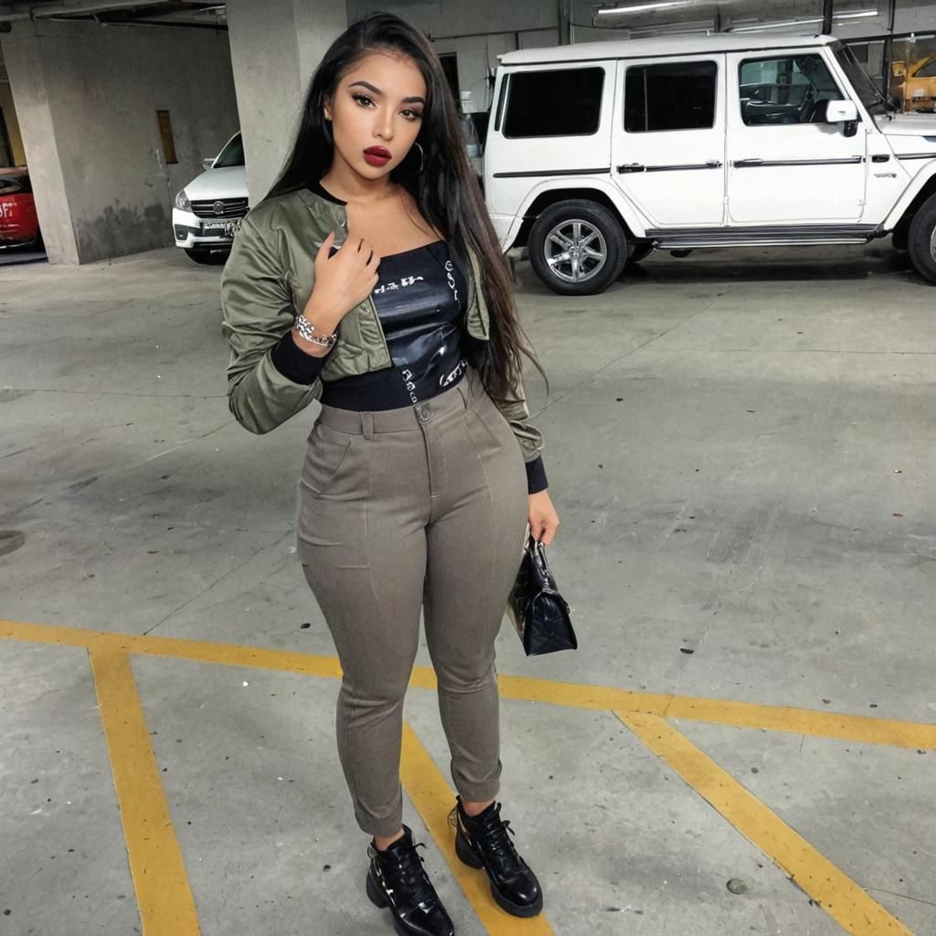 Glamorous Hispanic Model Portrait, Hyperdetailed Studio Ligh...