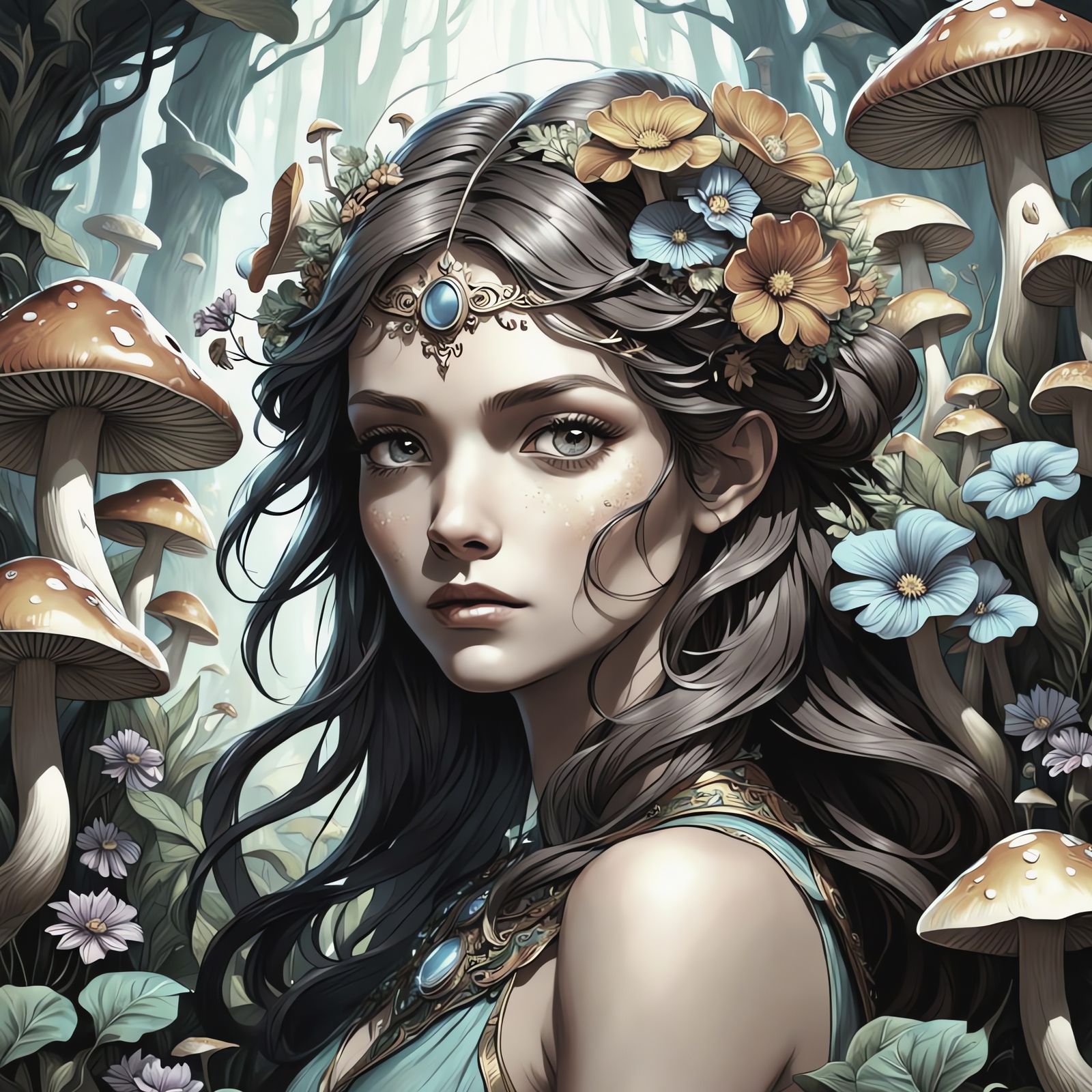 Detailed Elf Portrait in Dynamic Lighting