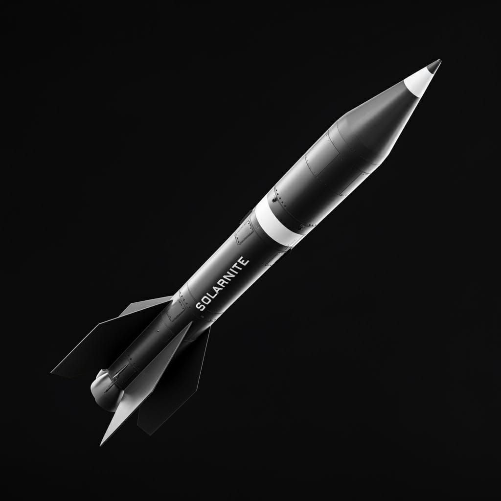 Solarnite Missile in Black and White