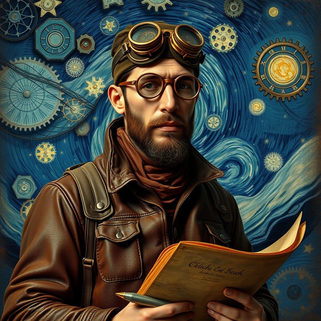 Steampunk Explorer Portrait in Renaissance Style