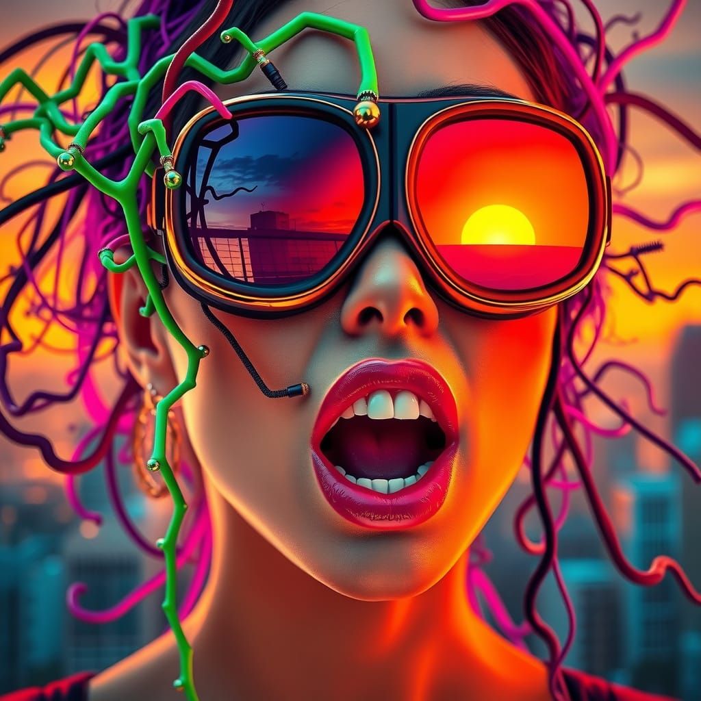 Woman in Electric Dream