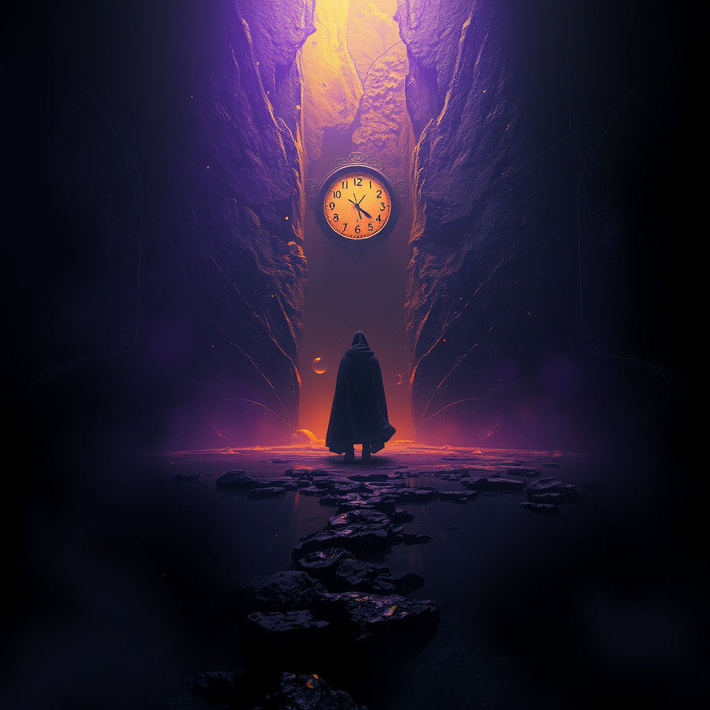 Shadow Reflection in Void: Dark Fantasy Concept Art