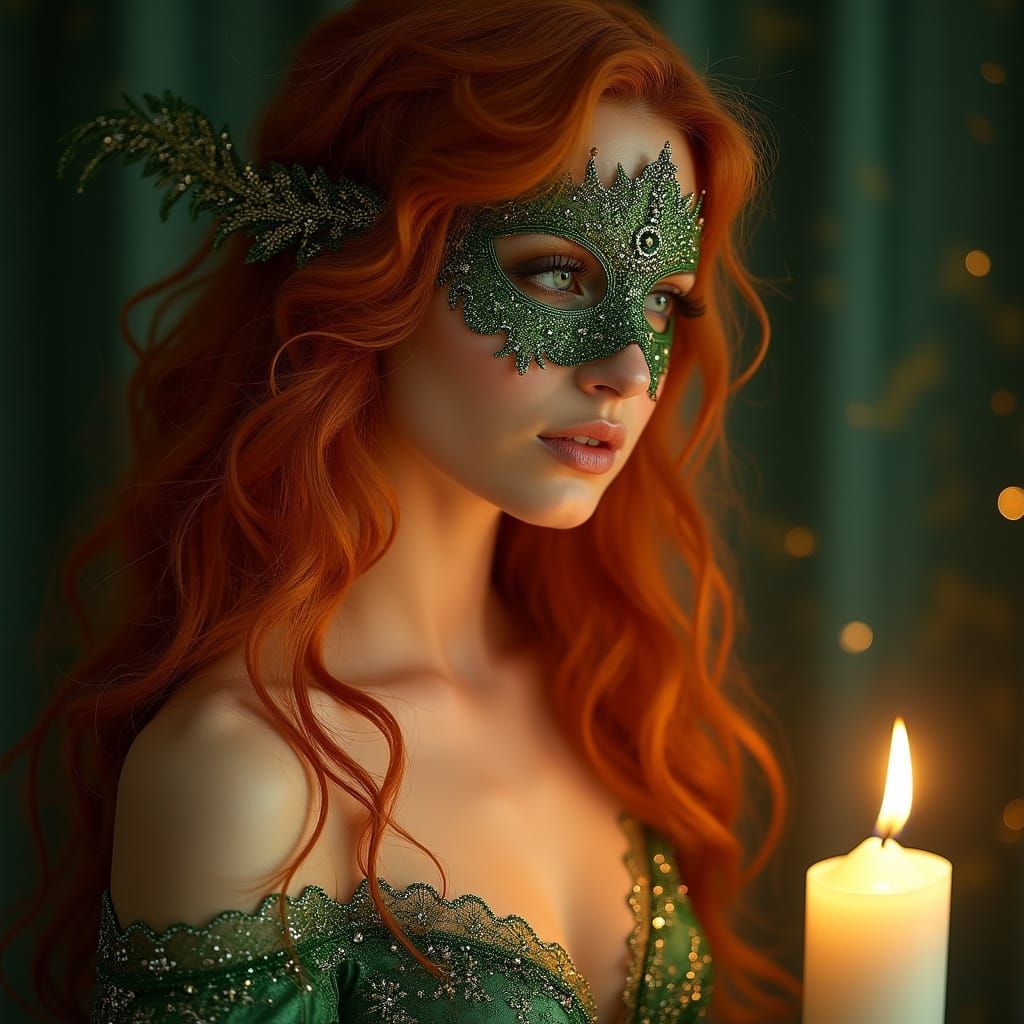 Celestial Filigree: A Shimmering Goddess in Gown