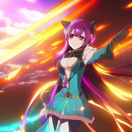 Neon Goddess of Gems: Anime Key Visual