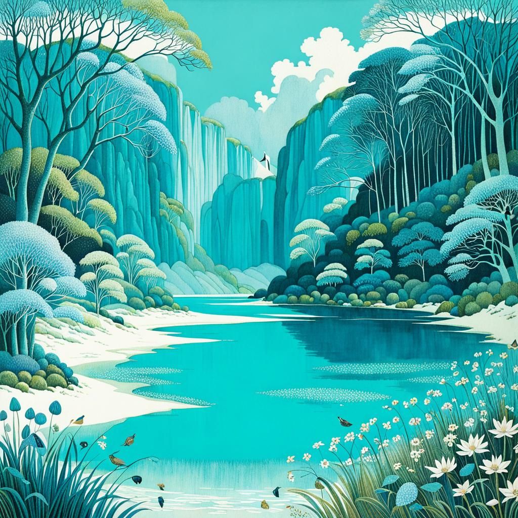 Turquoise, Aqua, and Teal Hues in Vintage Style