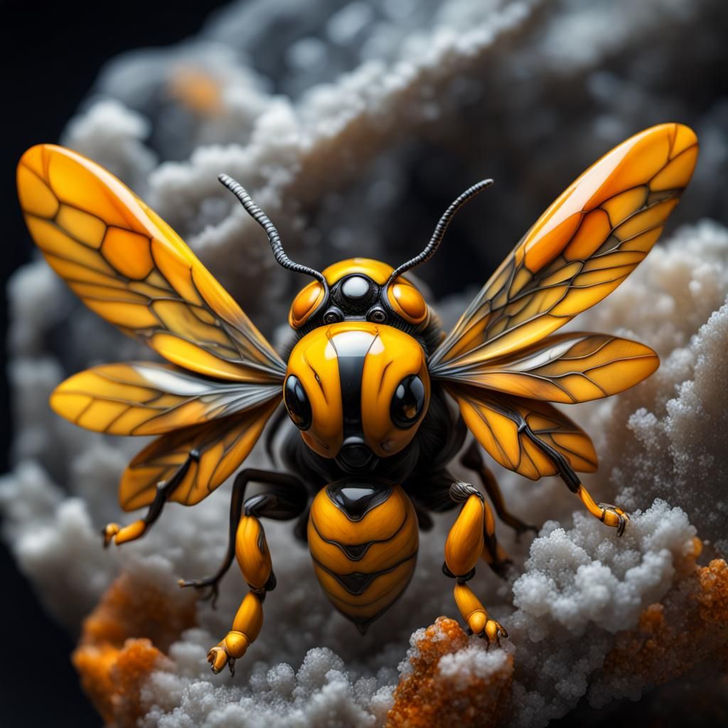 Bumblebee Jasper Crystal Fairy in HDR