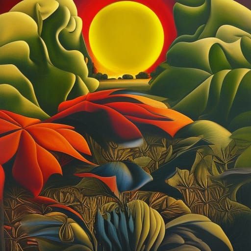 Psychedelic Fractal Dodecahedron in Expressionist Style