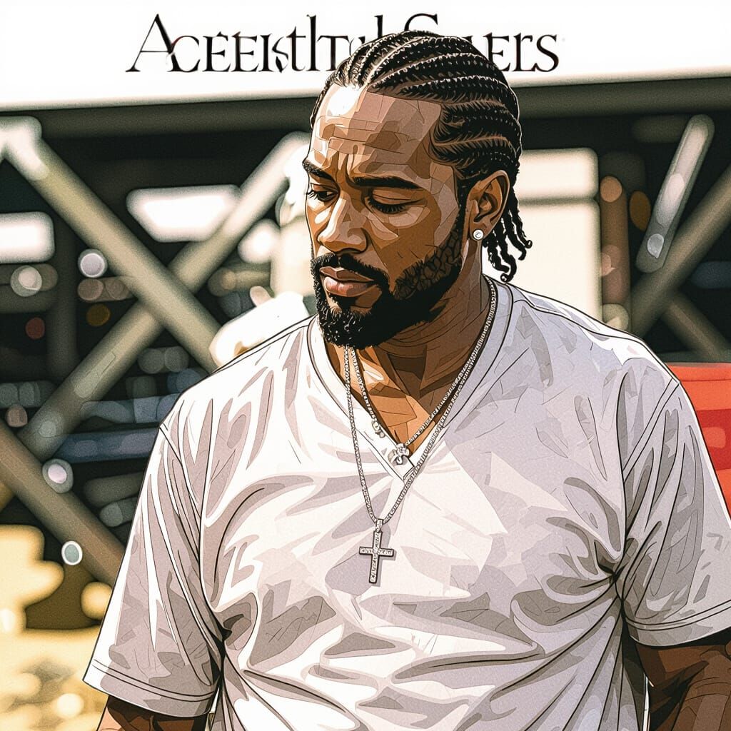 Minimalist Line Art Portrait of Jesus Piece Necklace