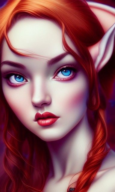 Beautiful Elf Woman in Hyper-Realistic Digital Art
