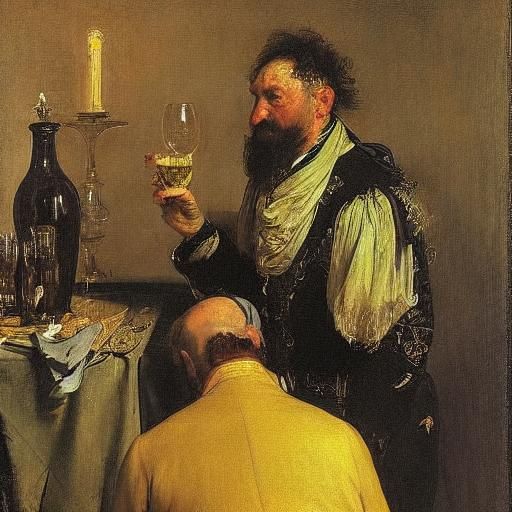 Sci-Fi Portrait of Tormented Man with Limoncello