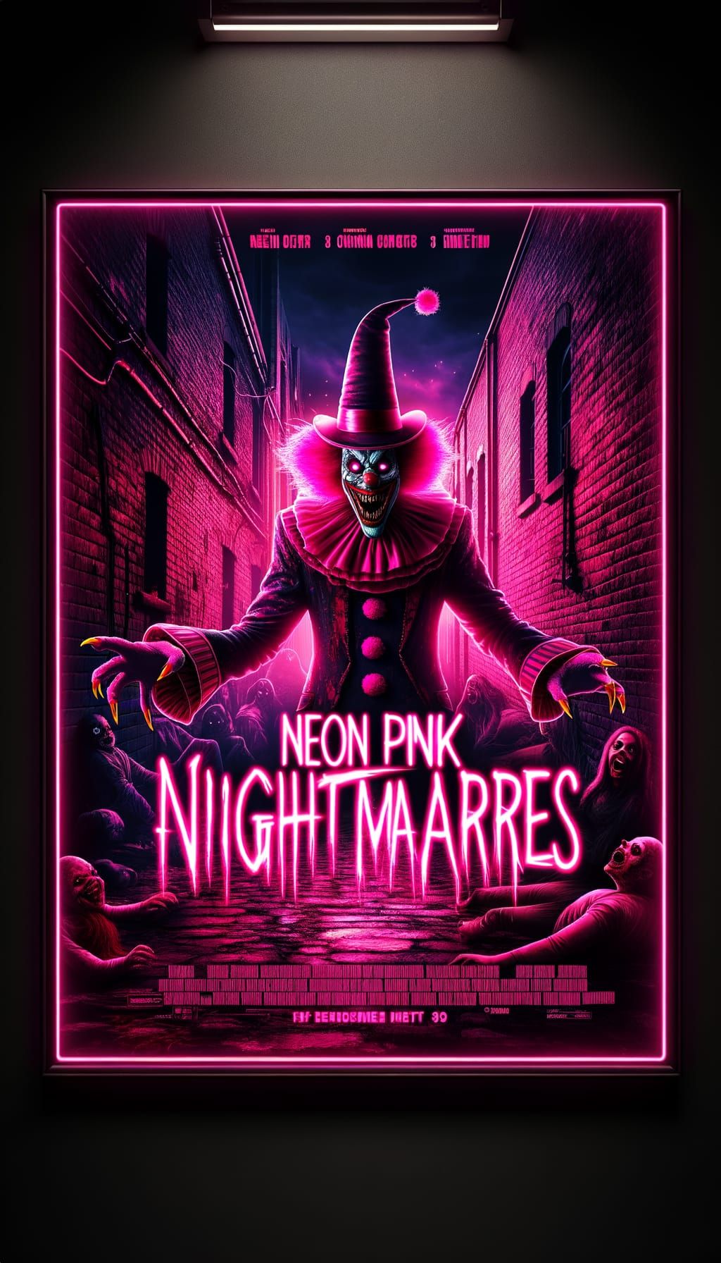 Neon Pink Nightmares in Cyberpunk Style