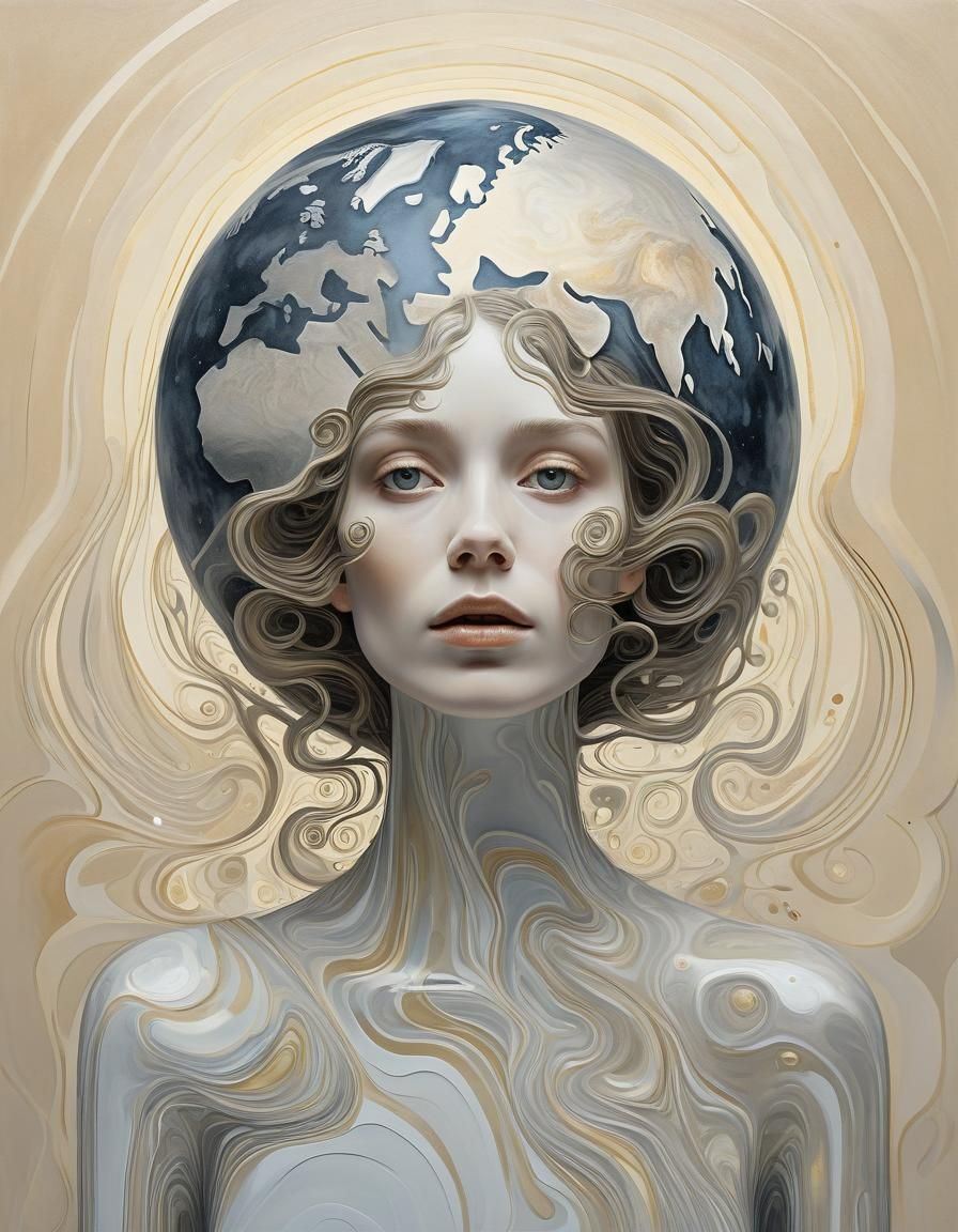 Ethereal Earth Art with Dynamic Lighting