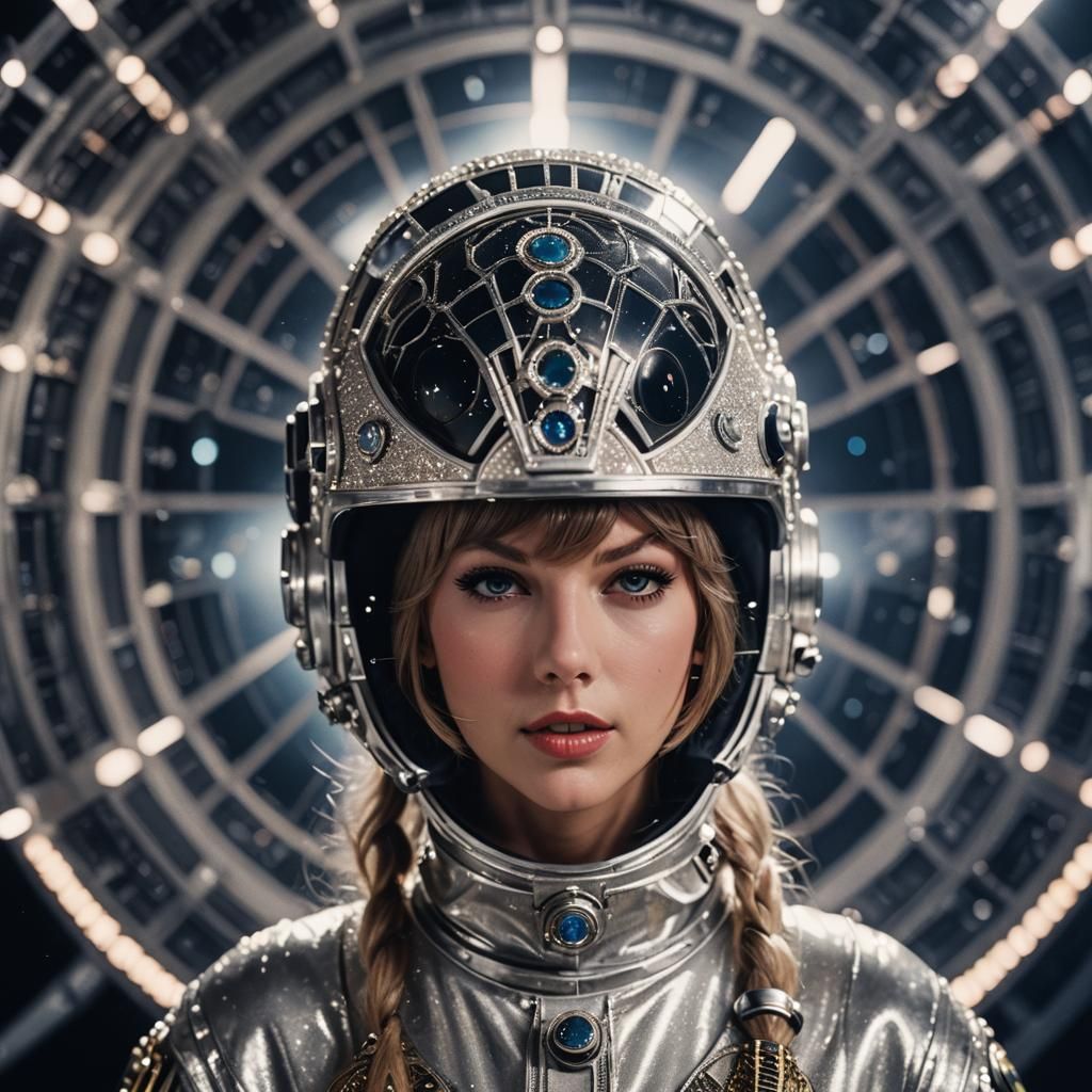 Cinematic Astronaut Wink with Diamond Accessories