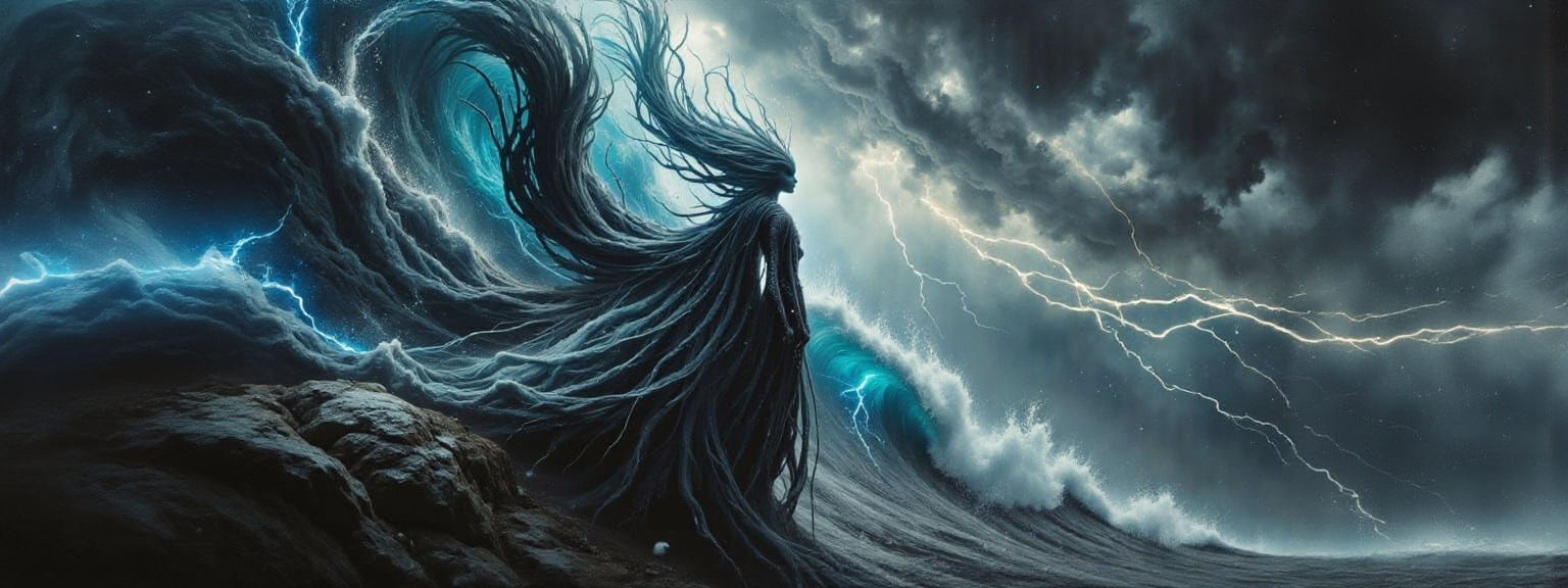 Elara Stormrider: Demon Warrior in Impasto Style