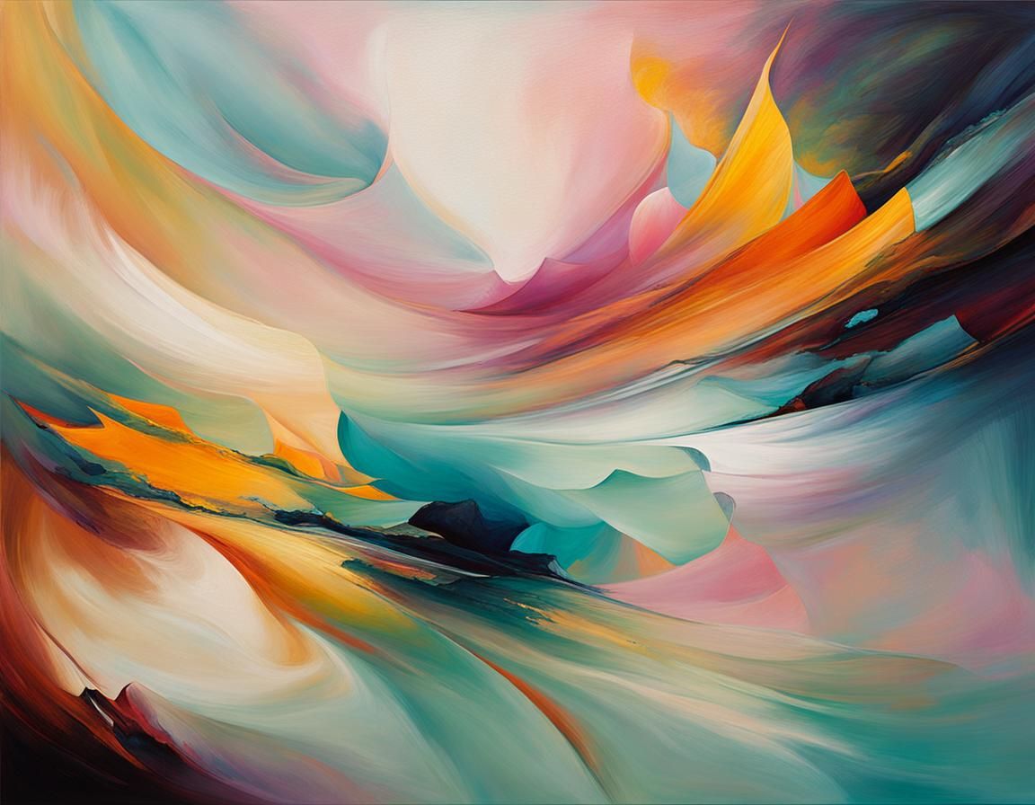 Abstract Impressionism: Fleeting Emotions in Pastel Hues