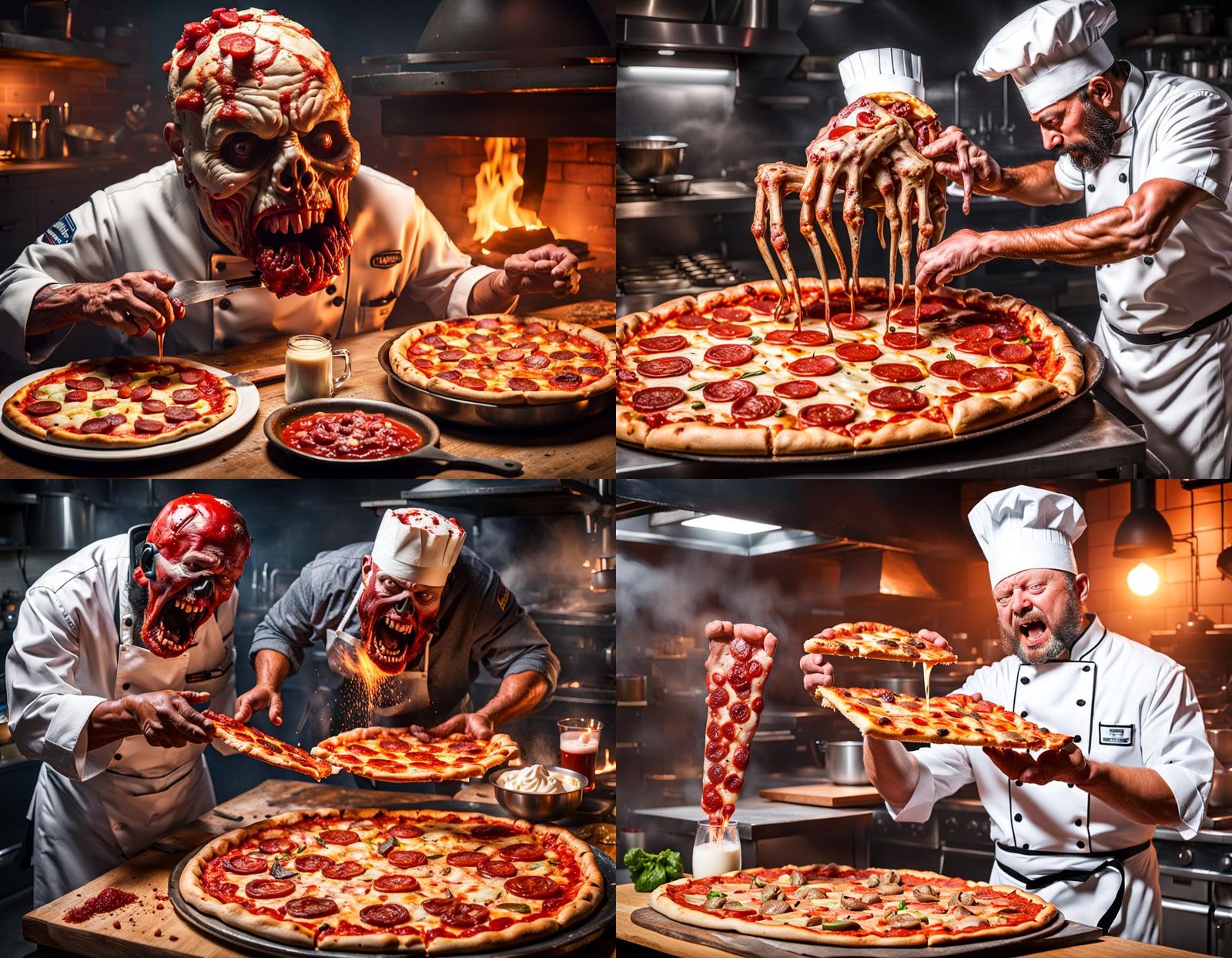 Fossilized Horror Chef's Disgraceful Pizza: 8K HD