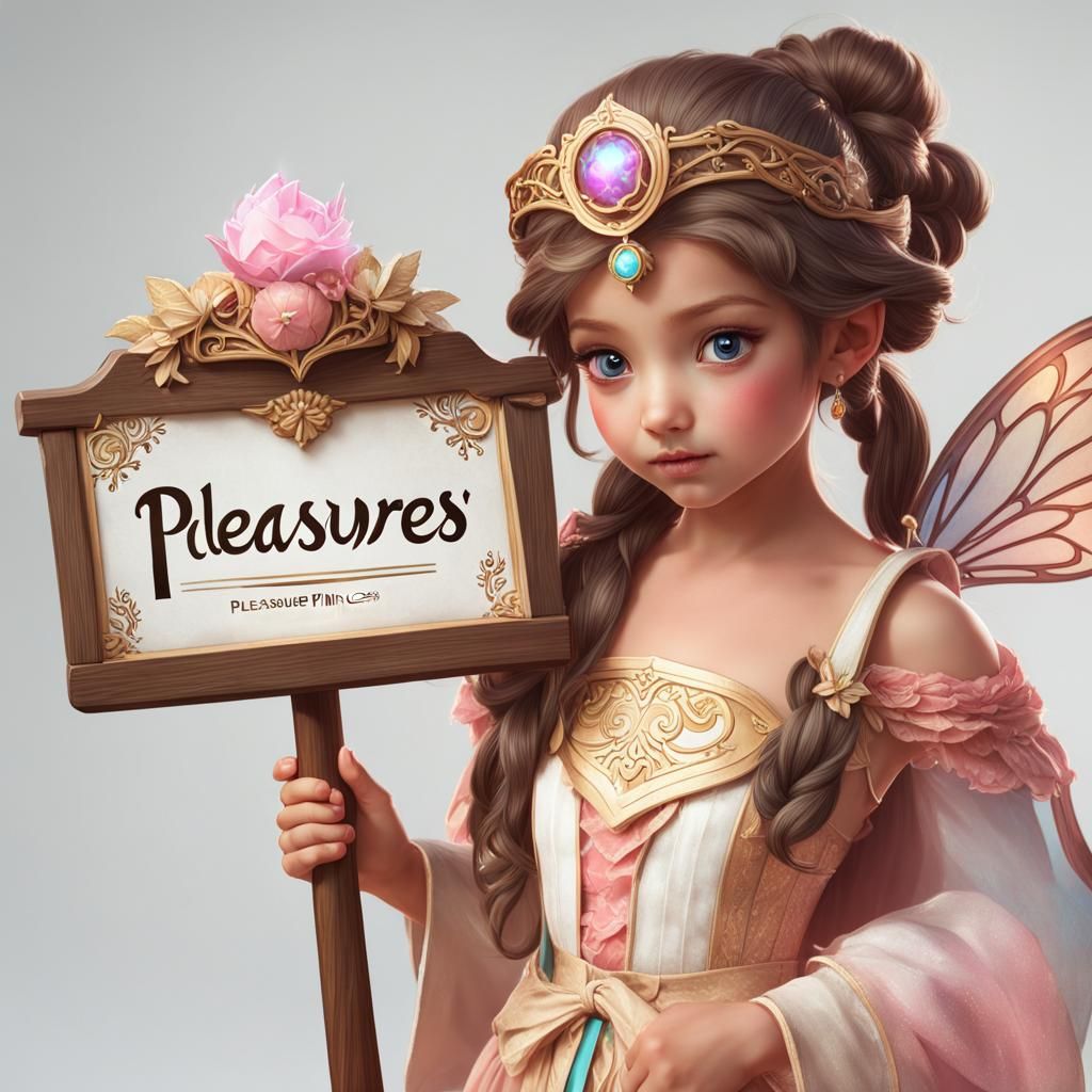 Fairy Princess Portrait in Art Nouveau Style