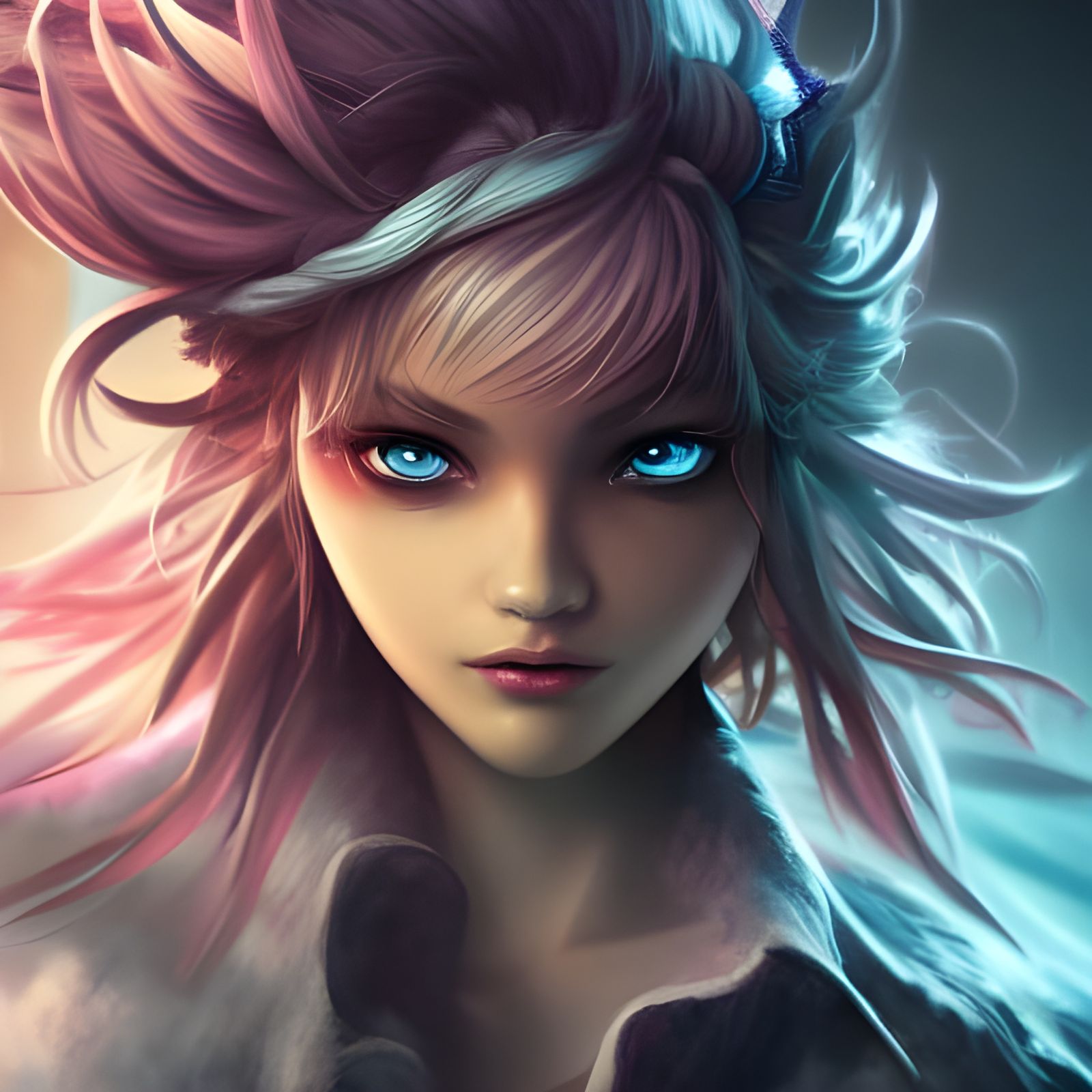 Detailed Hyperrealistic Portrait in Splash Art Style