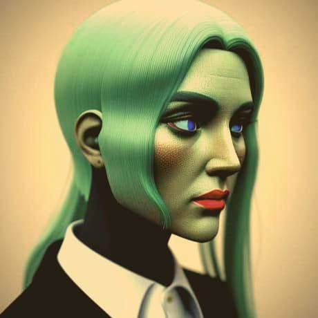 Psychedelic CGI Image in Black, White and Colors