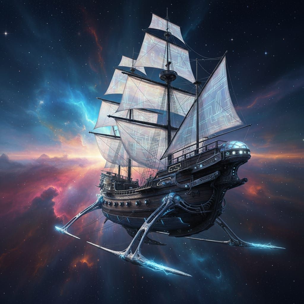 Nebula Galleon: A Futuristic Spaceship Voyage