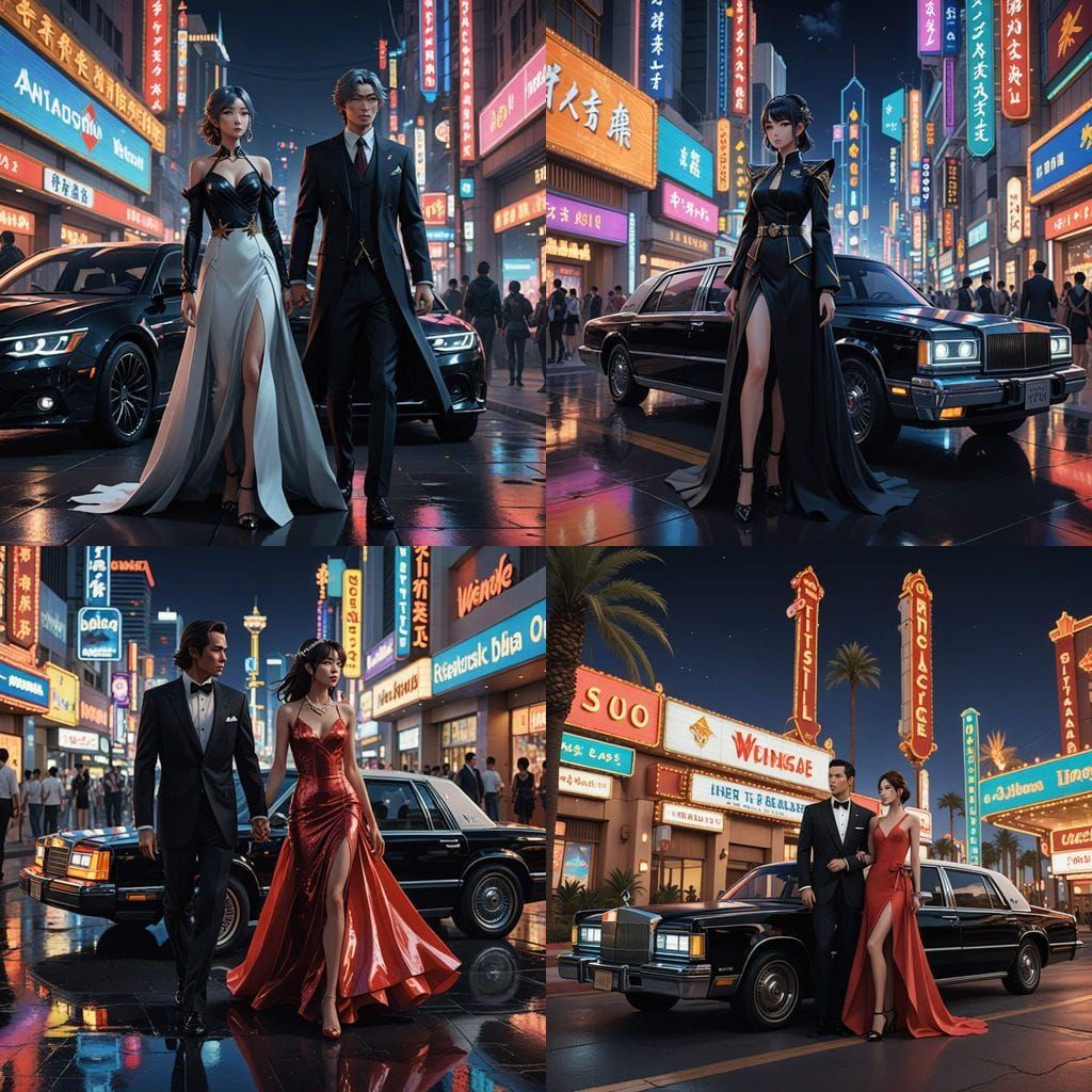 Elegant 90s Nightlife in Las Vegas