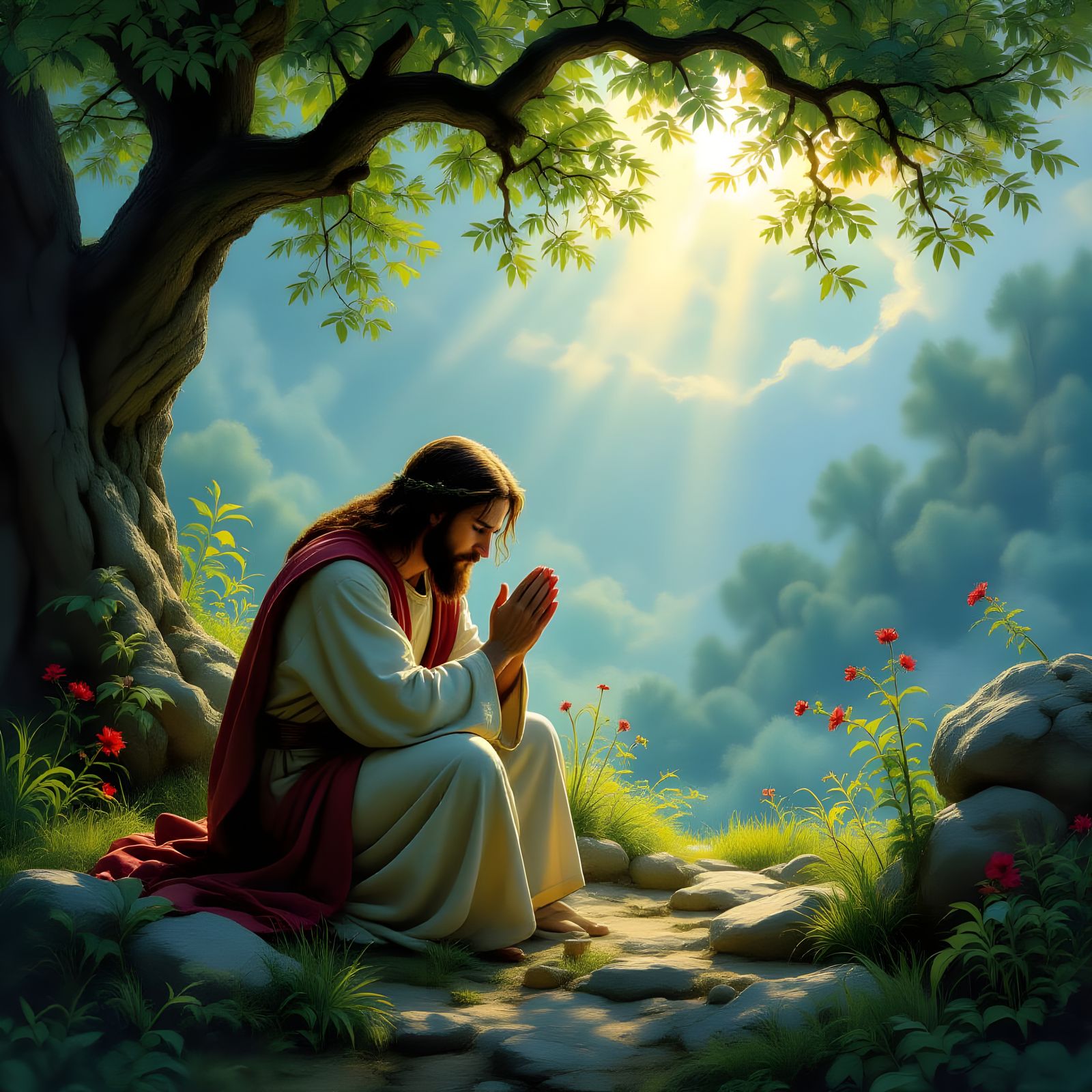 Jesus' Anguish in Gethsemane: Ethereal Fantasy