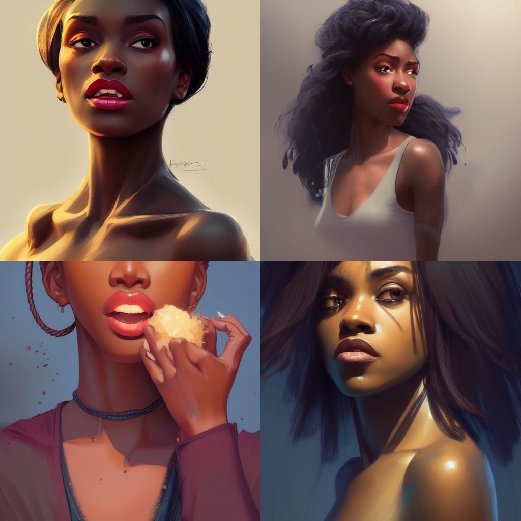 Pixar-Style Portrait: Black Woman with Mixed Emotions