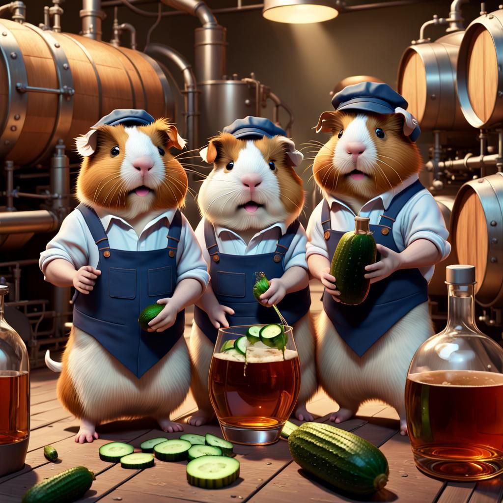 Guinea Pig Brewery Workers in Animated 3D
