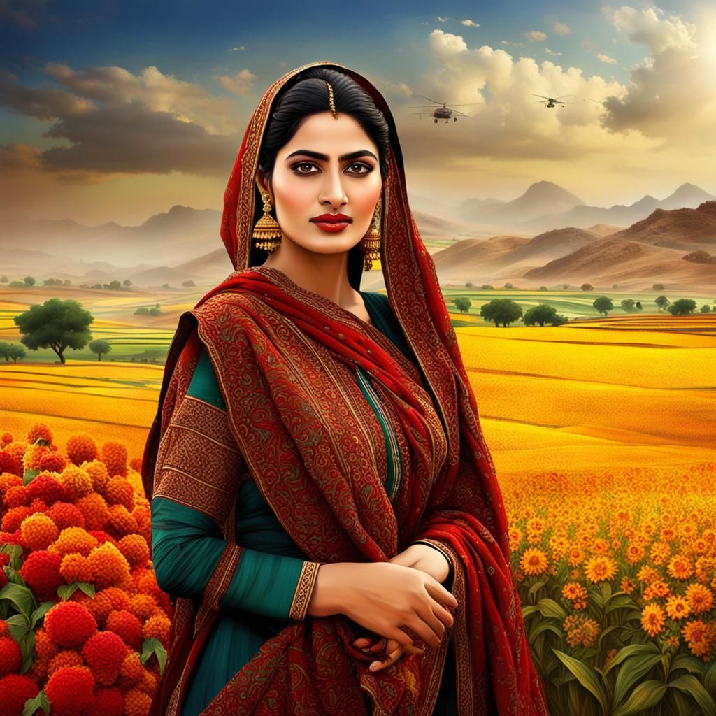 Pakistani Woman- Rural/Farm life in the province of Sindh, Pakistan