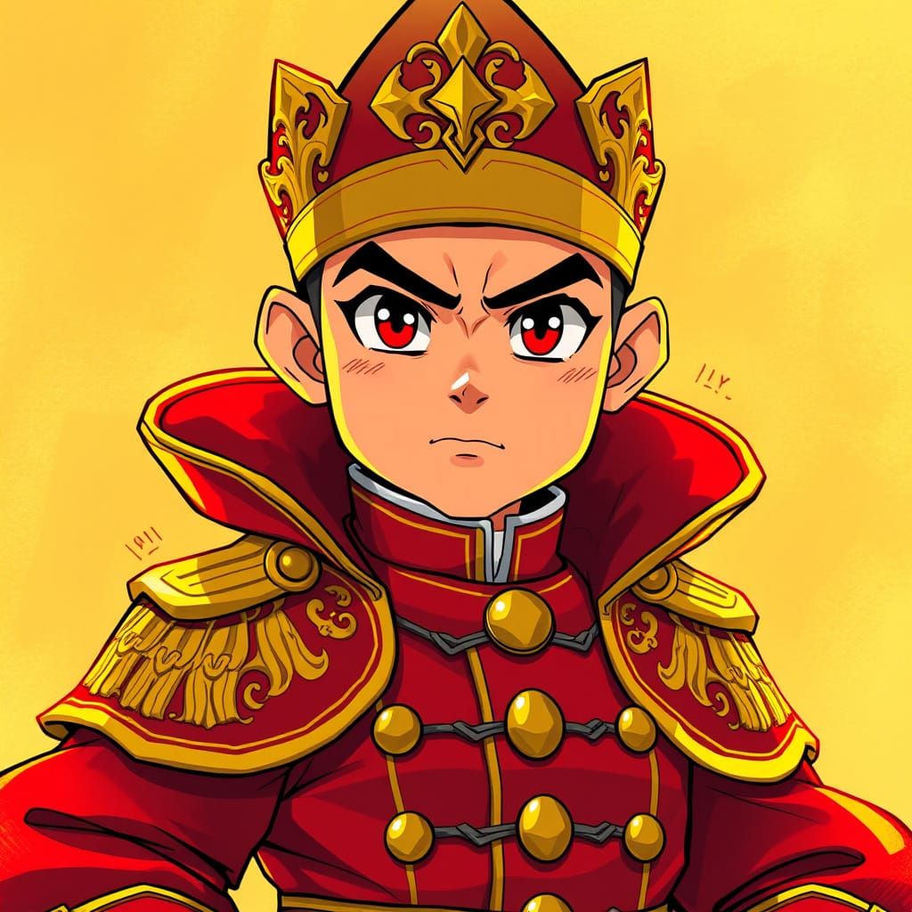 Heroic Warrior Pope in Vibrant Anime Style