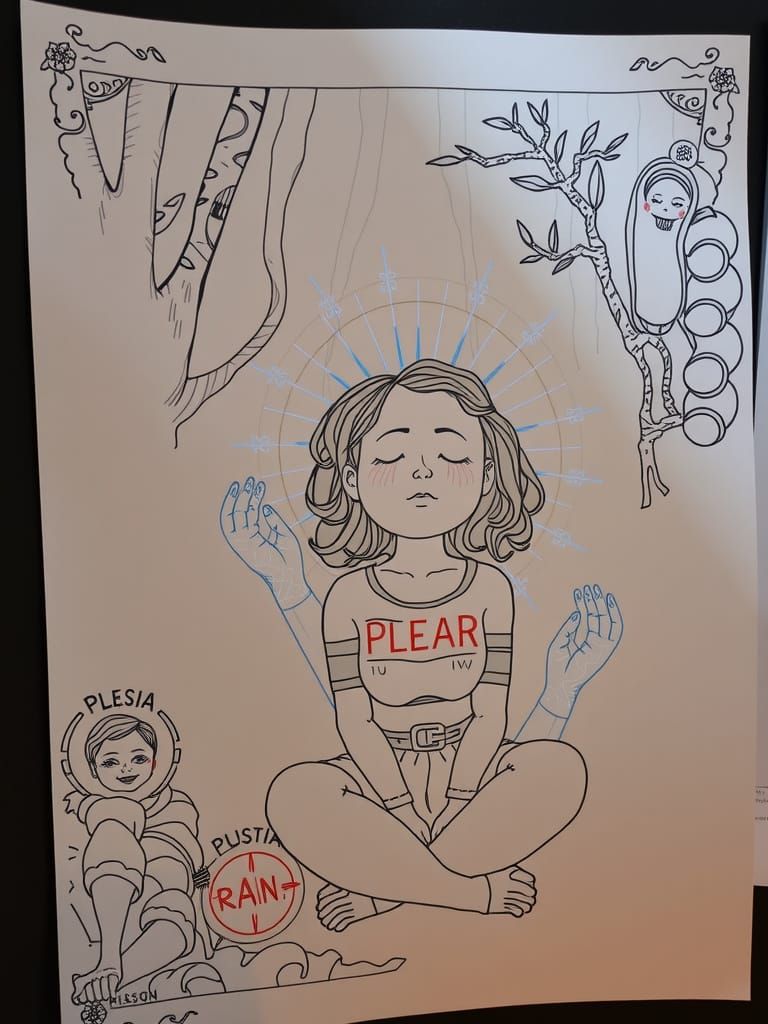 Mystical Forest Meditation in Abstract Expressionism Style